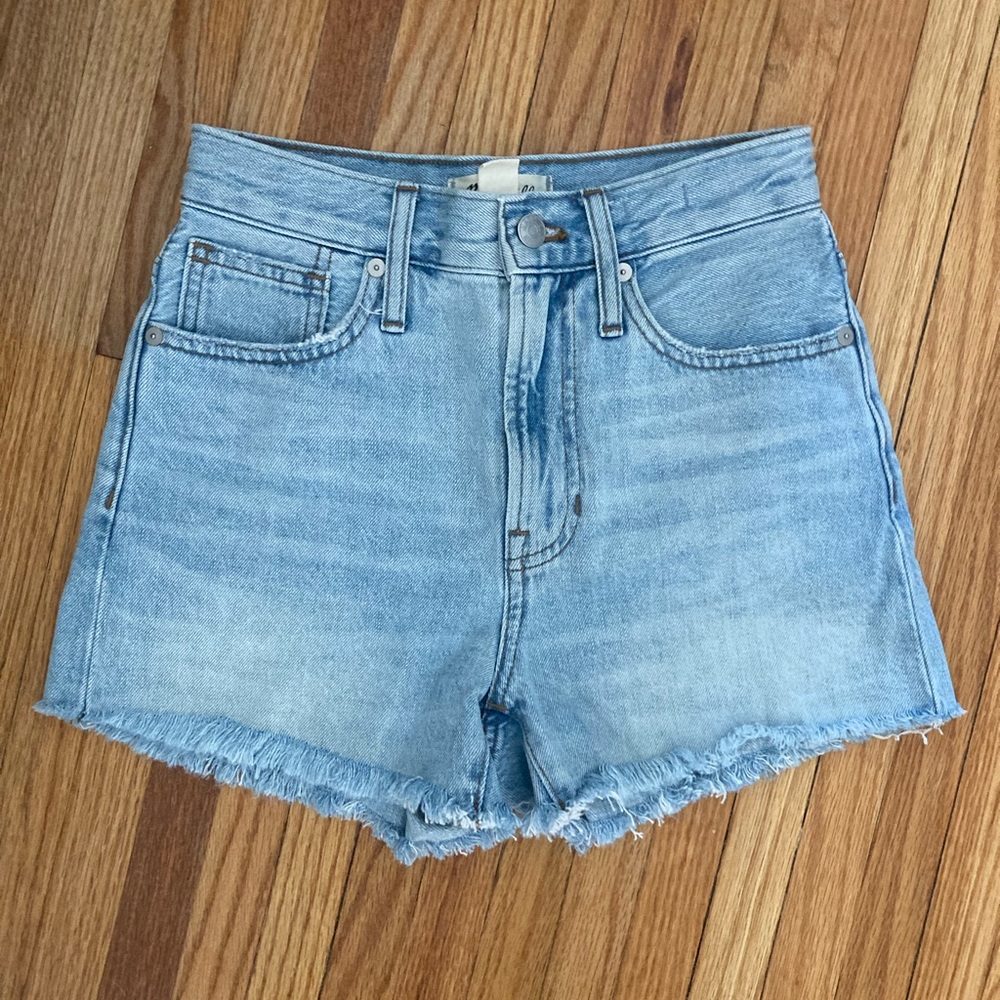 Madewell Light Wash Denim Cutoff Shorts